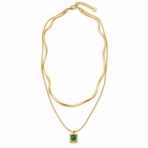 Emerald Layer Necklace
