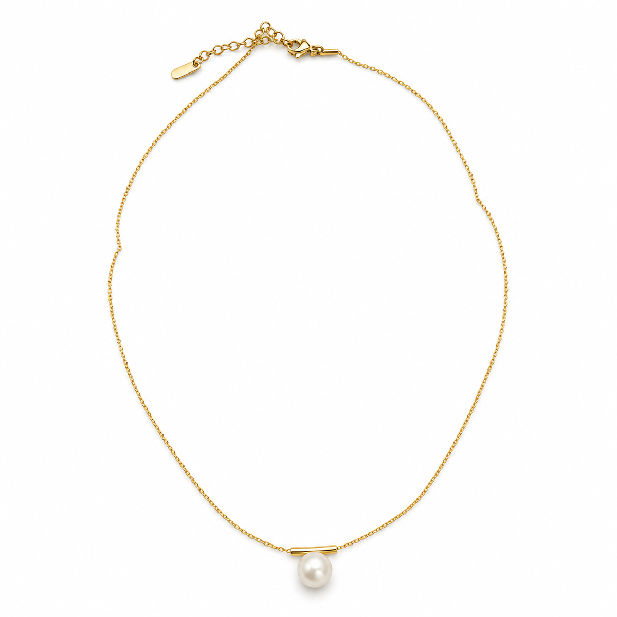 Solitaire Pearl Necklace