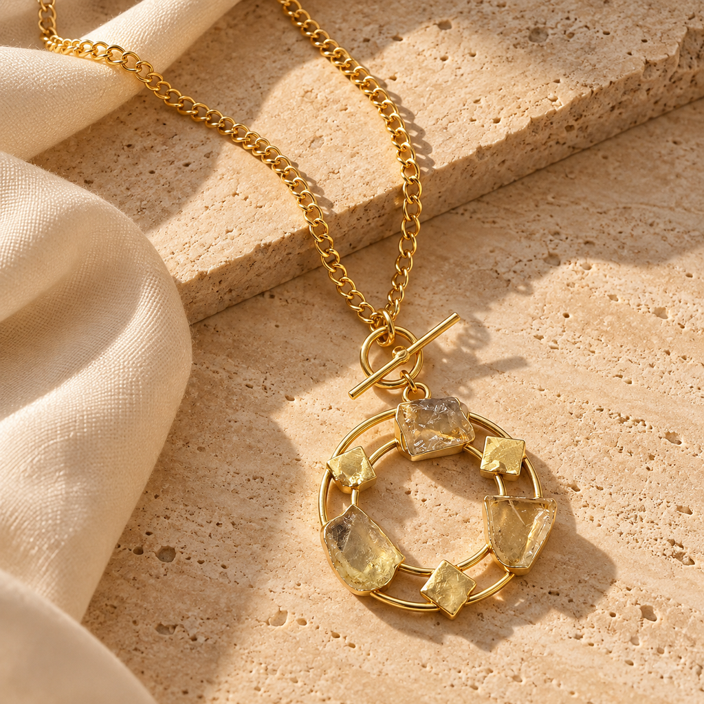 Tidal Stone Circle Necklace