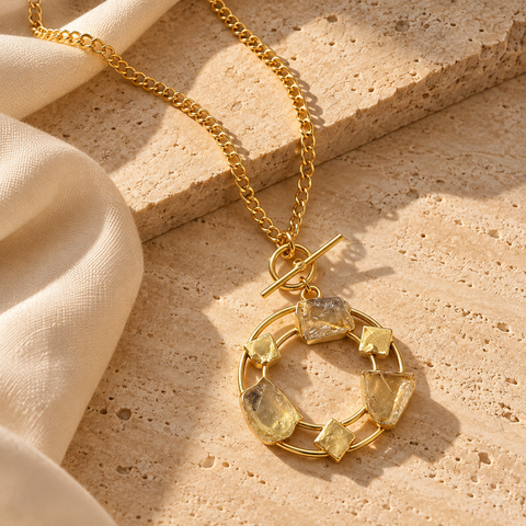Tidal Stone Circle Necklace