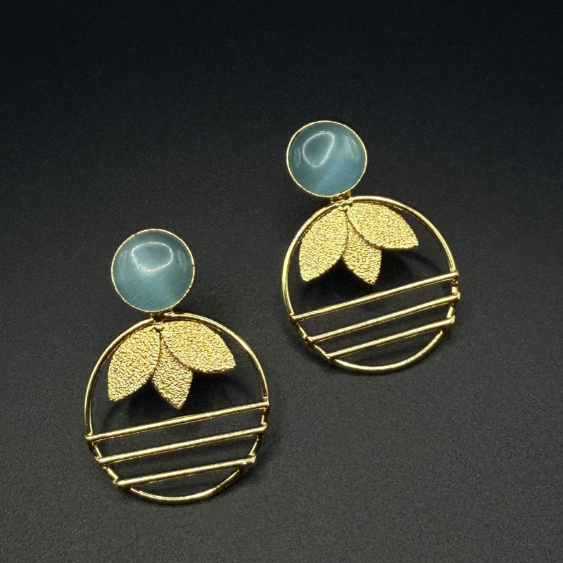 Neel Leaf Circle Earrings — Indo-Western earrings, Papa Diaries Malta