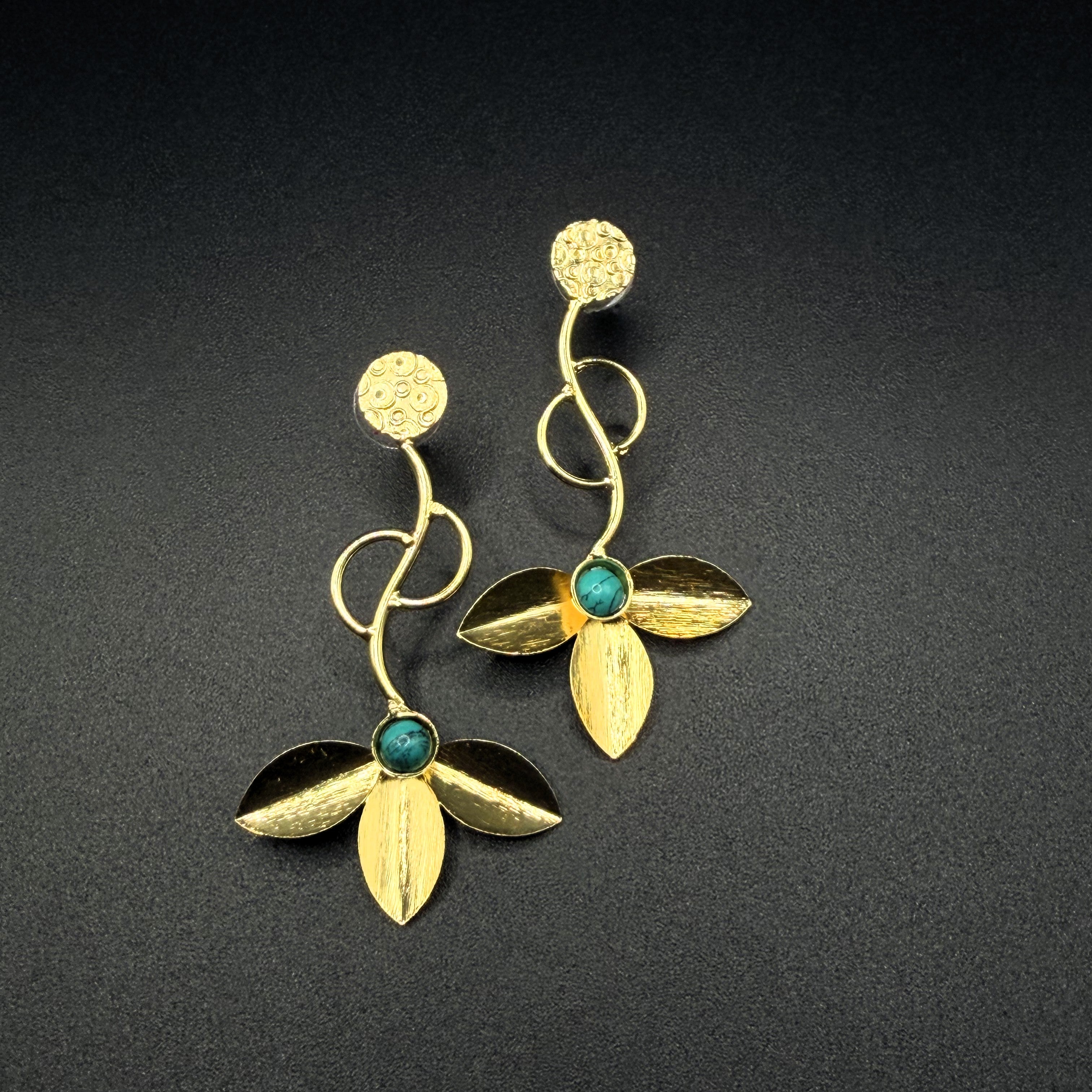 Azure Petal Flow Earrings — Indo-Western earrings, Papa Diaries Malta