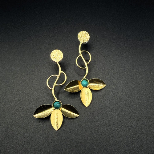 Azure Petal Flow Earrings — Indo-Western earrings, Papa Diaries Malta