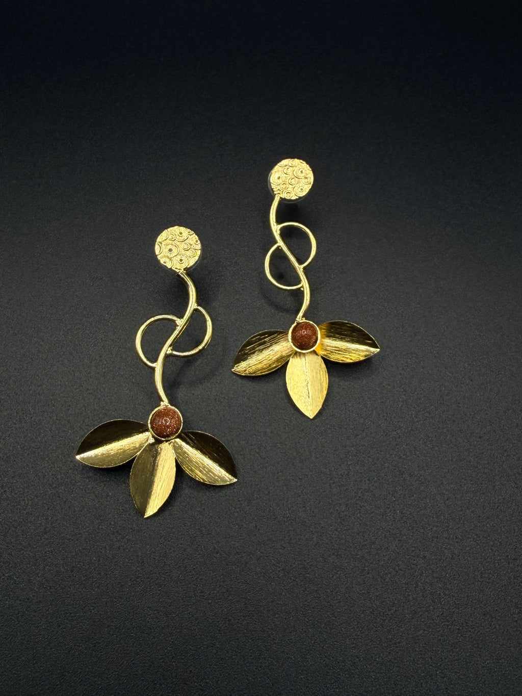 Cocoa Petal Flow Earrings — Indo-Western earrings, Papa Diaries Malta