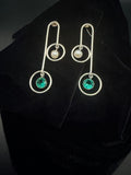 Emerald Orbit Drops — Indo-Western earrings, Papa Diaries Malta