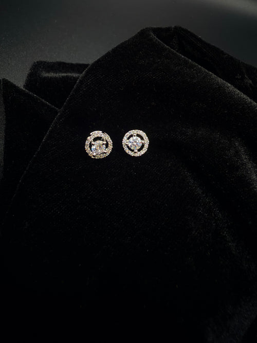Celeste Halo Studs — Indo-Western earrings, Papa Diaries Malta