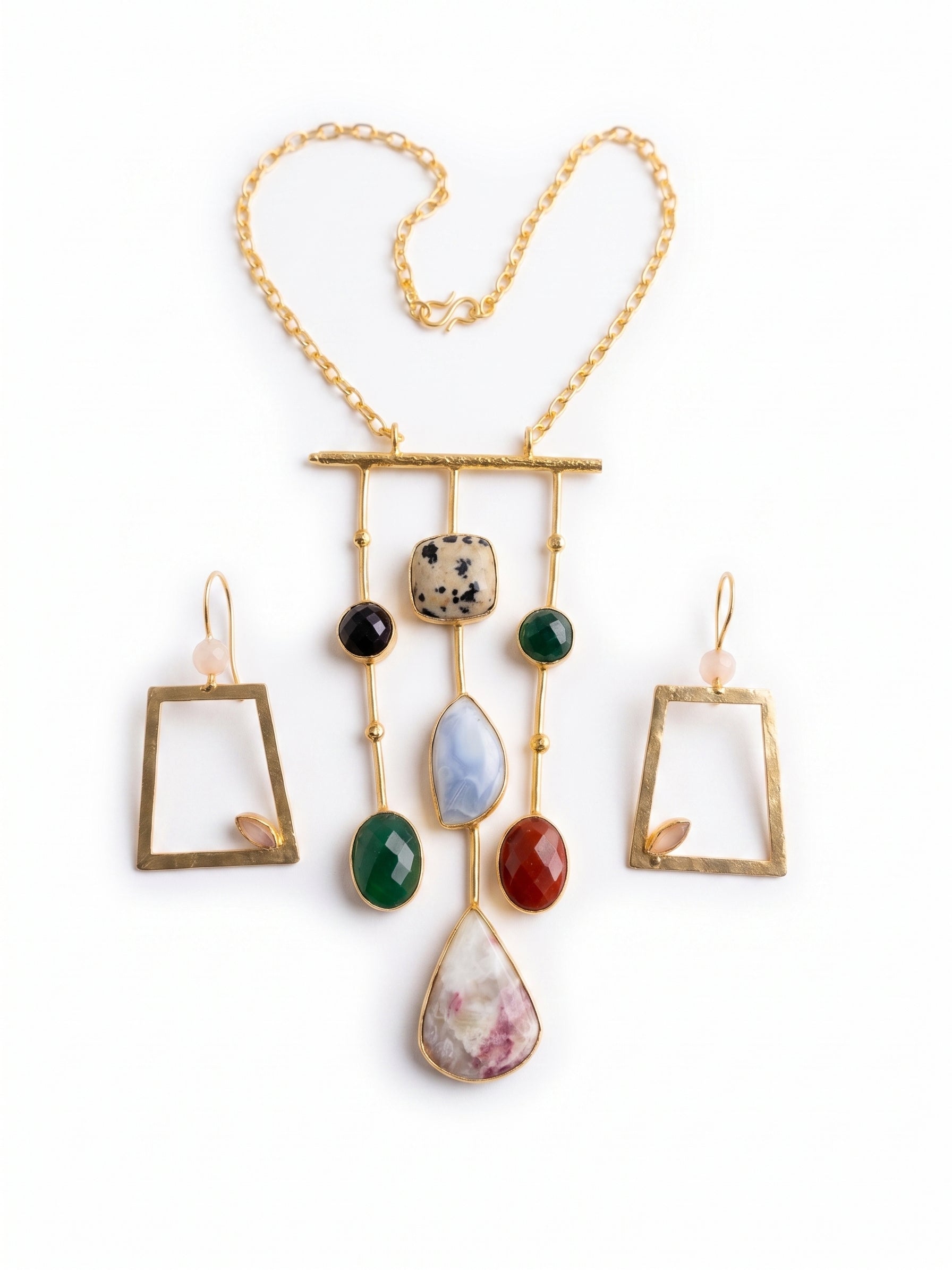 Gallery Drop Set — Indo-Western jewellery set, Papa Diaries Malta (view 3)
