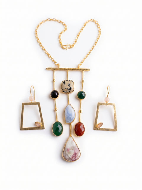 Gallery Drop Set — Indo-Western jewellery set, Papa Diaries Malta (view 3)