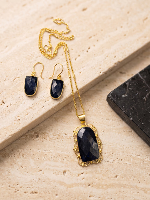 Midnight Facet Set — Indo-Western jewellery set, Papa Diaries Malta (view 2)