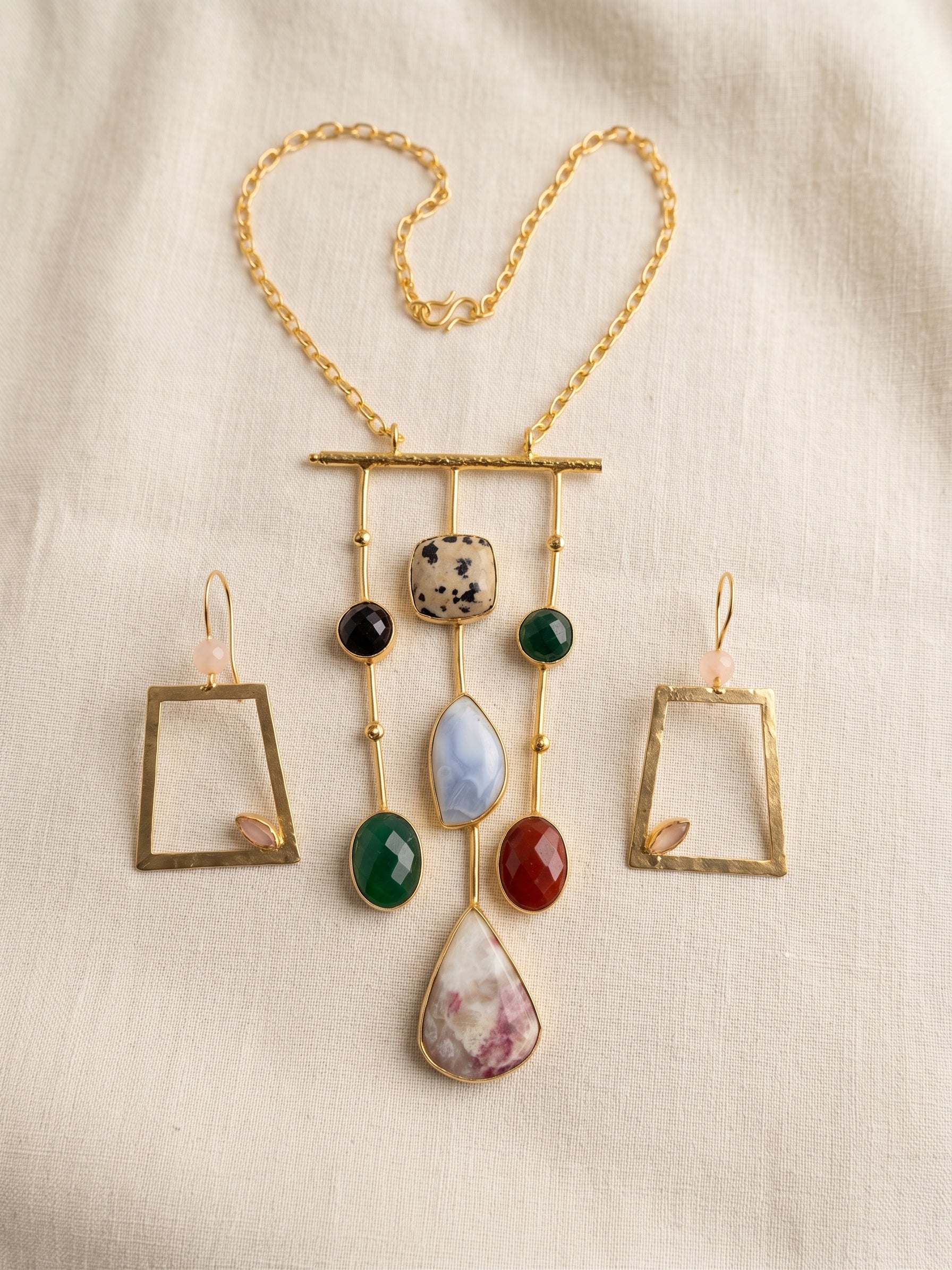 Gallery Drop Set — Indo-Western jewellery set, Papa Diaries Malta (view 2)