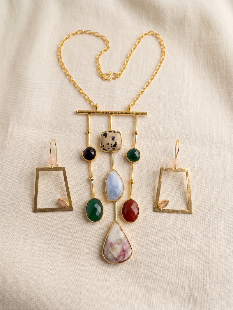 Gallery Drop Set — Indo-Western jewellery set, Papa Diaries Malta (view 2)