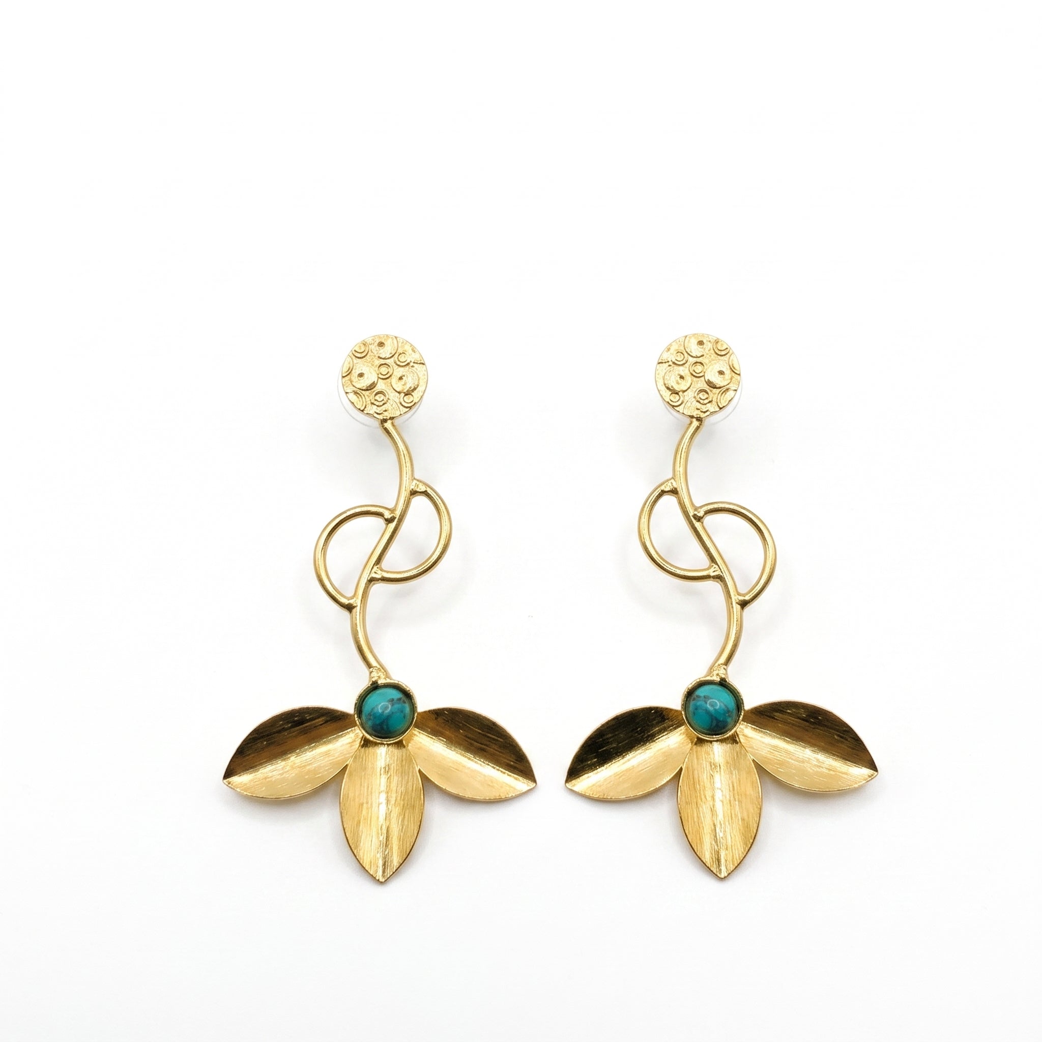 Azure Petal Flow Earrings — Indo-Western earrings, Papa Diaries Malta (view 3)
