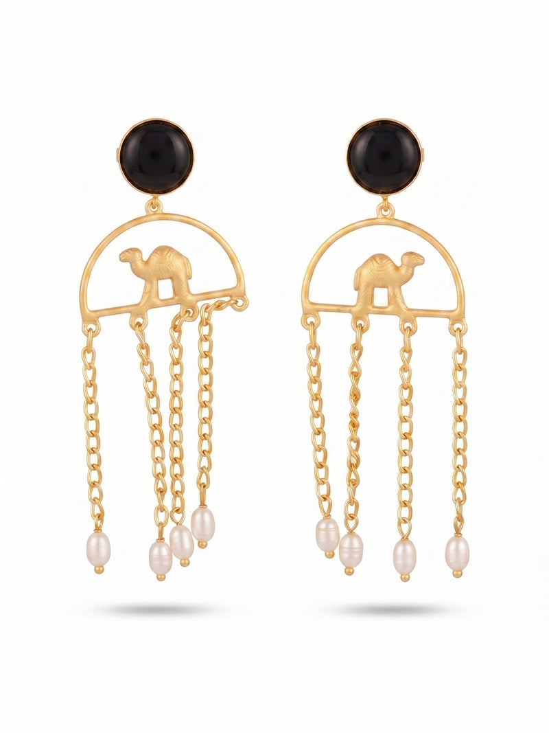 Sahara Caravan Earrings — Indo-Western earrings, Papa Diaries Malta (view 2)