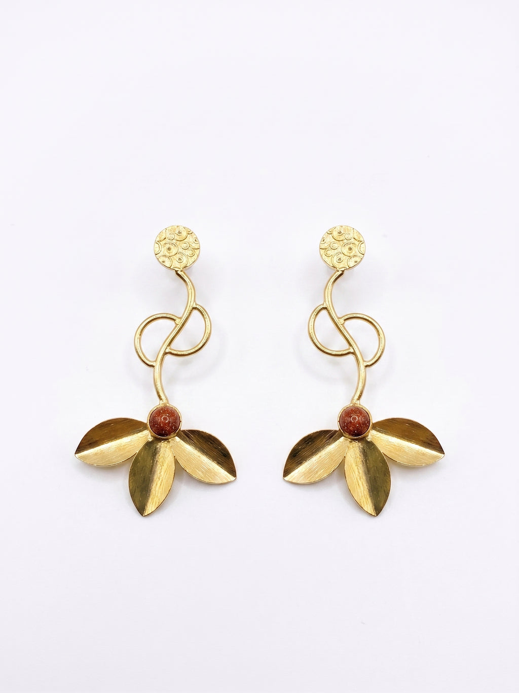 Cocoa Petal Flow Earrings — Indo-Western earrings, Papa Diaries Malta (view 4)