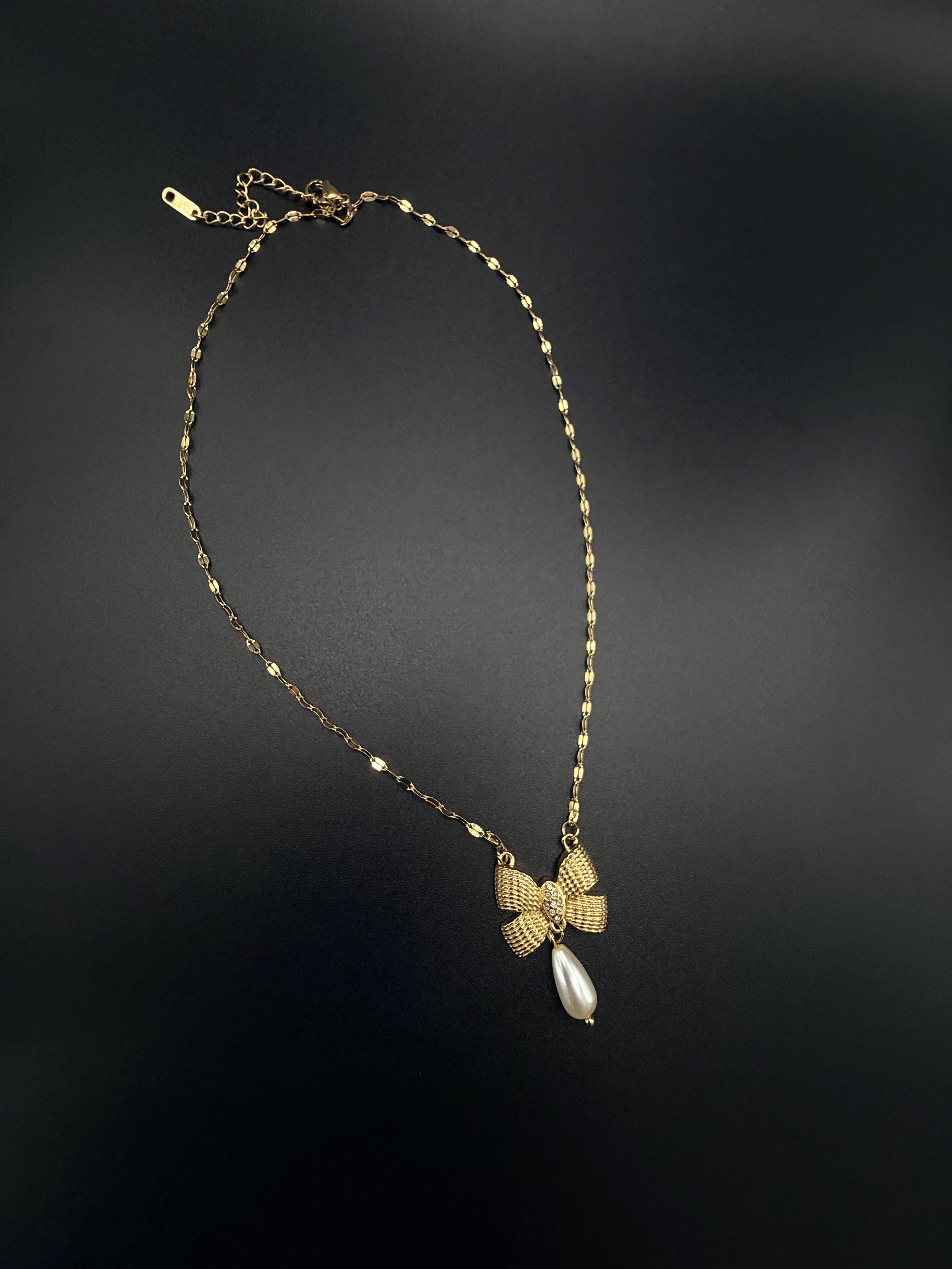 Pearl Bow Necklace — Indo-Western necklace, Papa Diaries Malta (view 2)