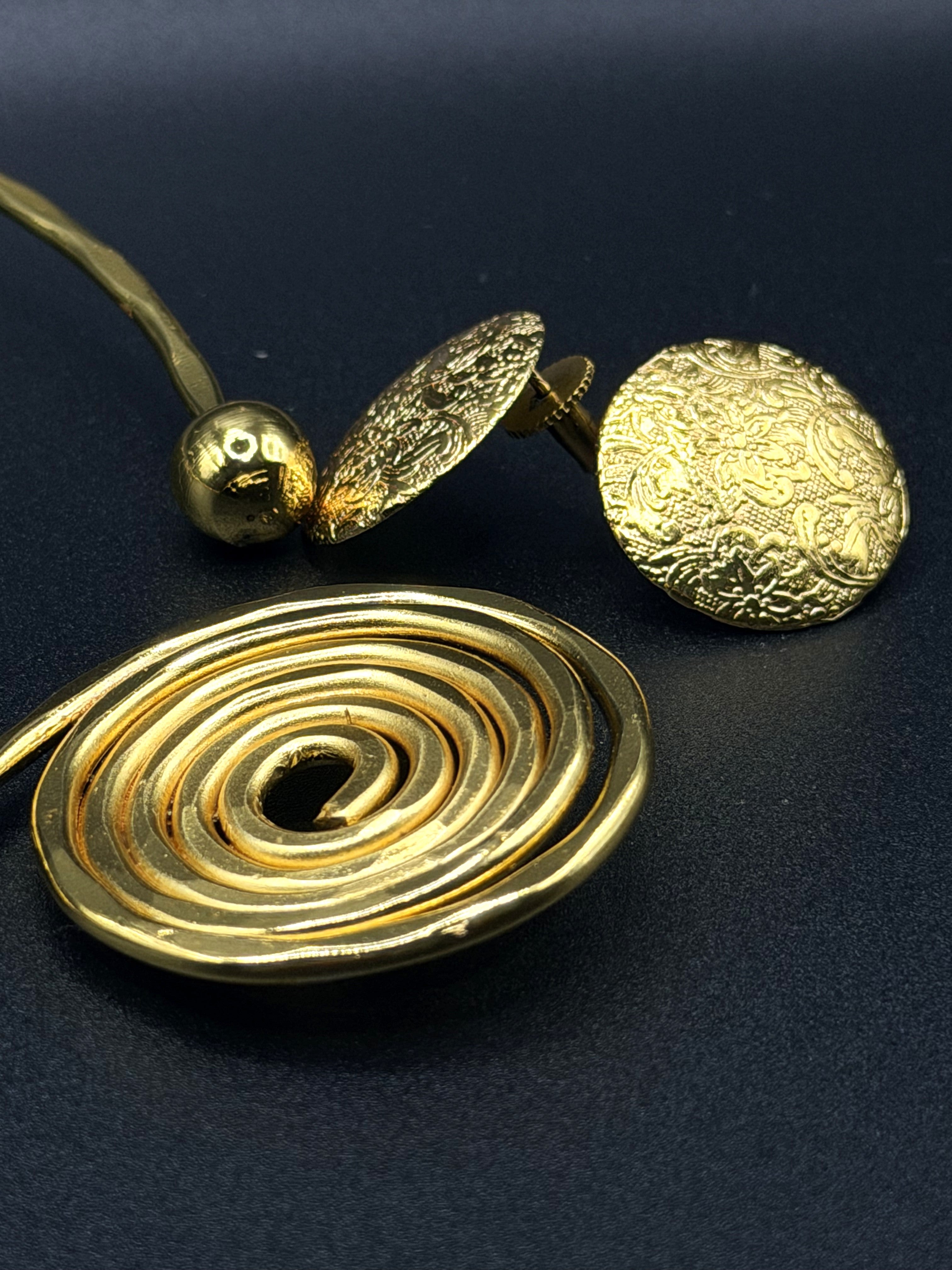 Spiral Form Set — Indo-Western jewellery set, Papa Diaries Malta (view 2)