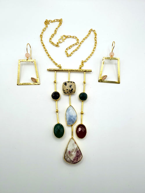 Gallery Drop Set — Indo-Western jewellery set, Papa Diaries Malta