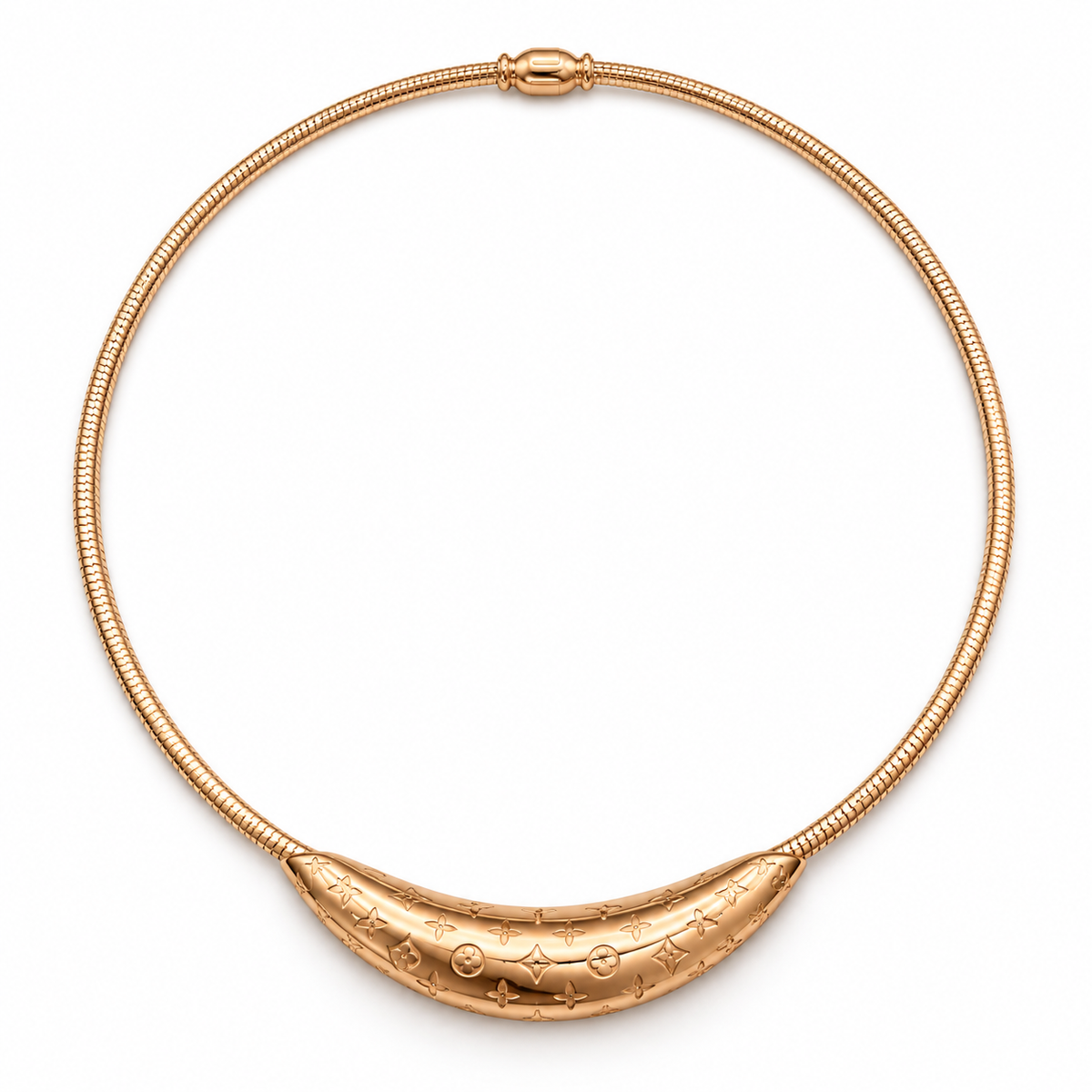 Rose Curve Collar Necklace