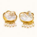 Moti Petal Fringe Earrings